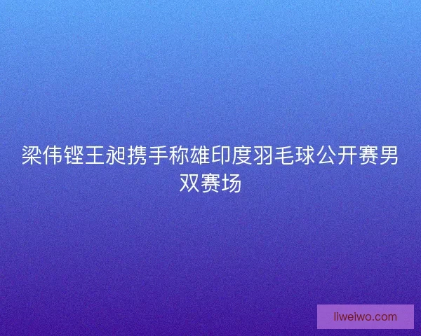 梁伟铿王昶携手称雄印度羽毛球公开赛男双赛场